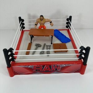 Mattel WWE Knuckle Crunchers Rebound Ring with Seth Rollins Figure Wrestling